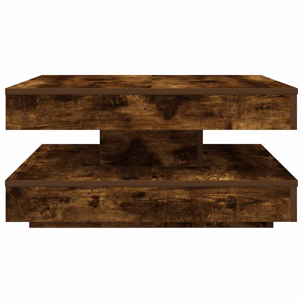 füstös tölgy dohányzóasztal 360 fokban forgatható 70x70x34,5 cm