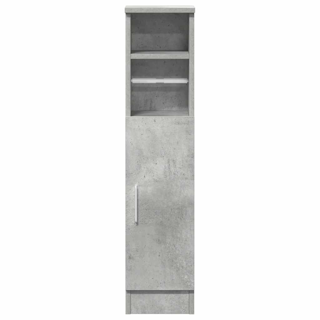 betonszürke fürdőszobaszekrény tekercstartóval 20,5x22x90 cm