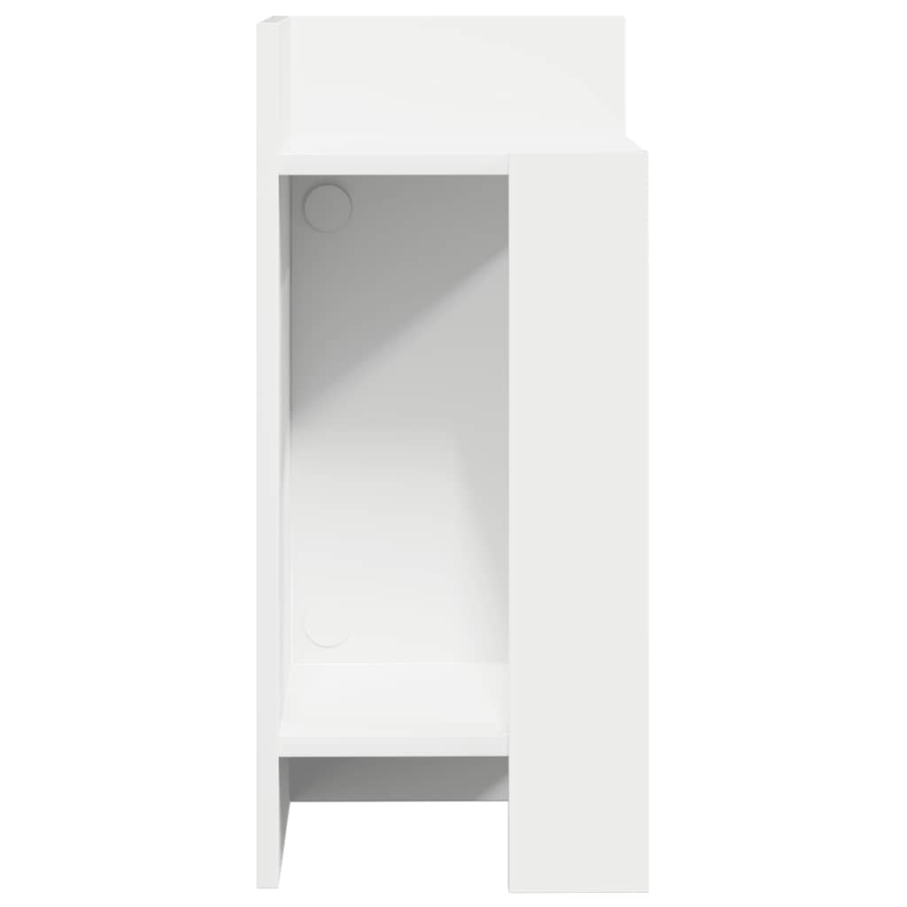 fehér kisasztal polccal 25,5 x 27 x 60 cm