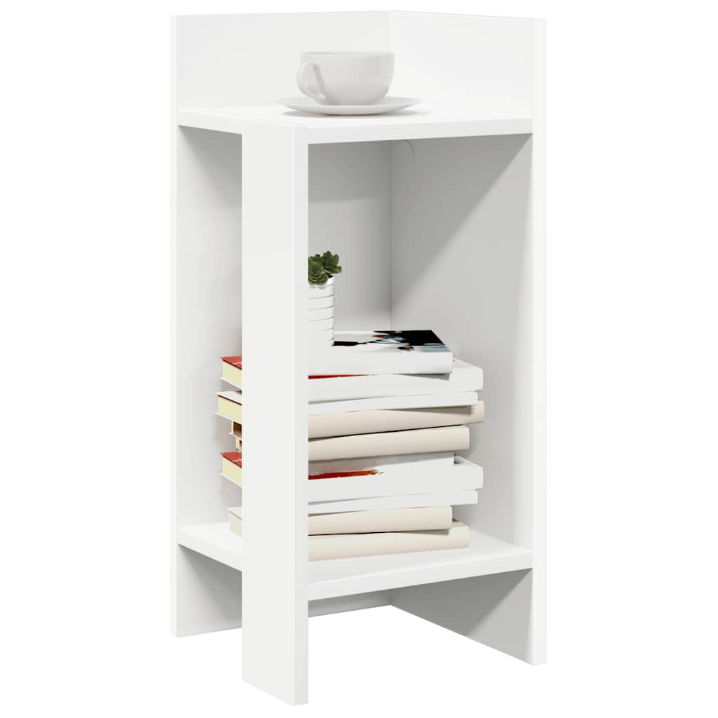 fehér kisasztal polccal 25,5 x 27 x 60 cm