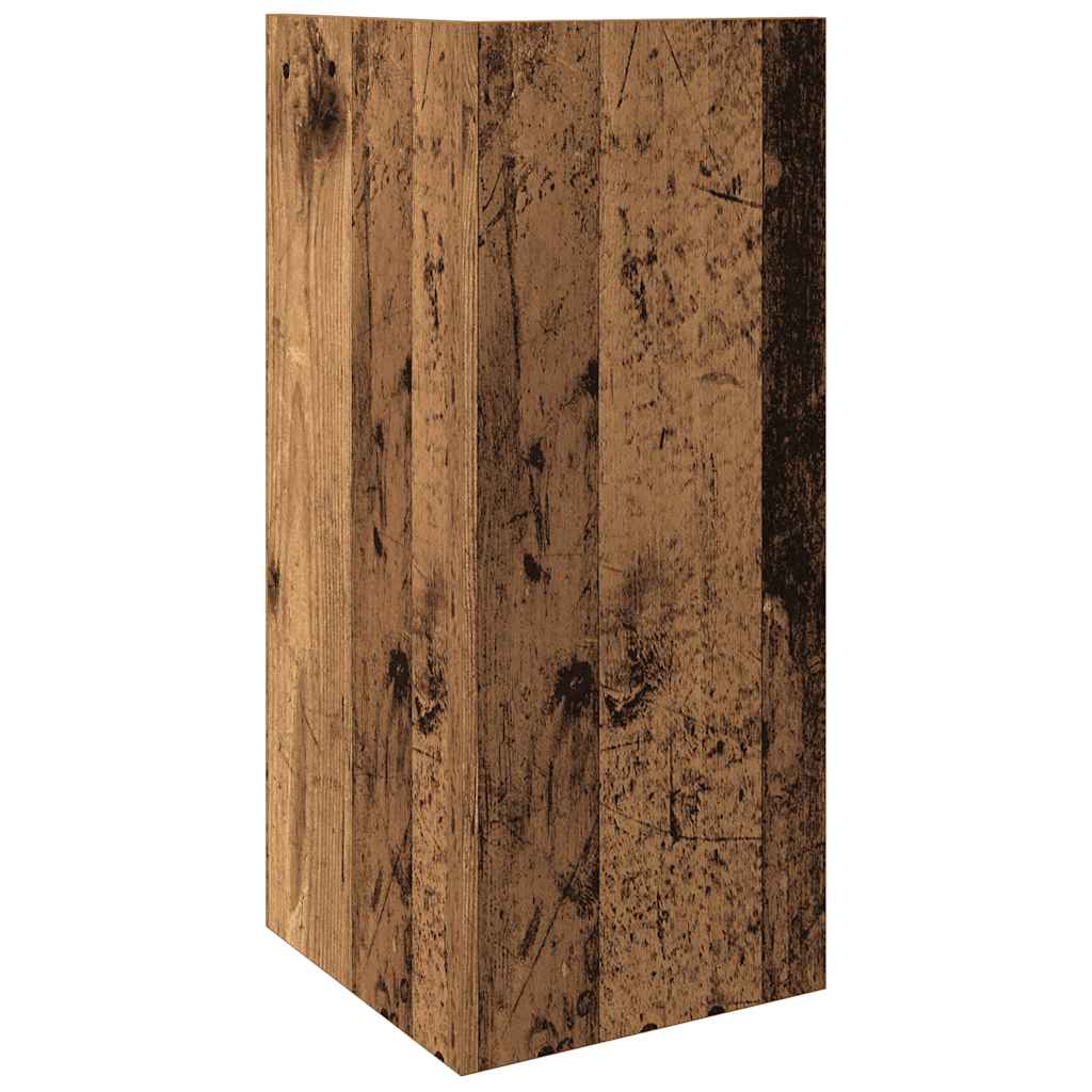 antik fa színű kisasztal polccal 25,5 x 27 x 60 cm