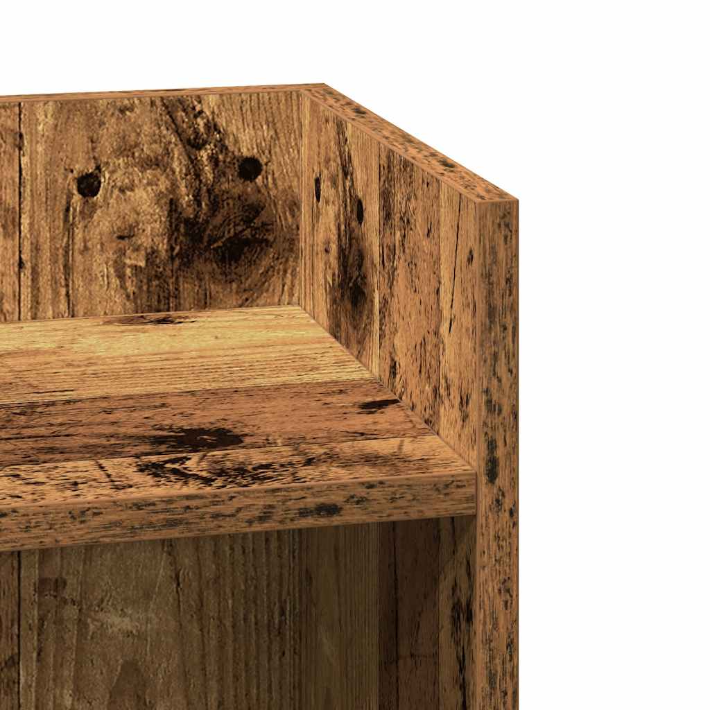 antik fa színű kisasztal polccal 25,5 x 27 x 60 cm