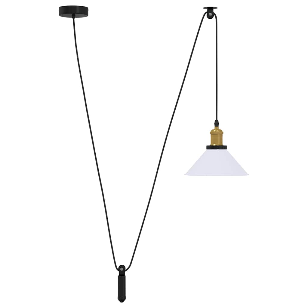függőlámpa Magassága állítható E27 fényes fehér Ø 22 cm fém