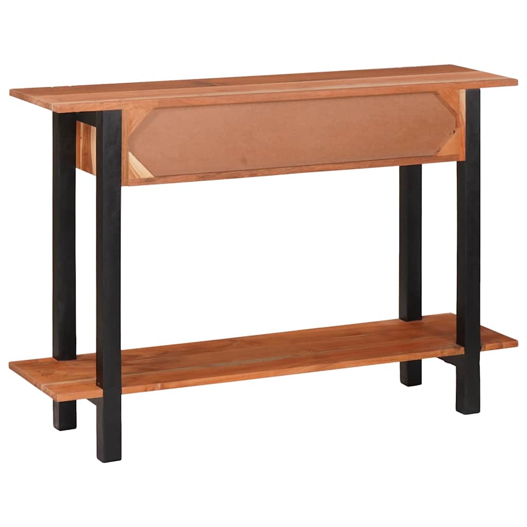 Konzolasztal fiókkal Barna 110 x 30 x 75 cm tömör akácfa