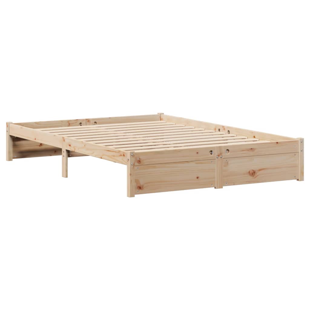 tömör fenyőfa könyvespolcos ágy matrac nélkül 120 x 200 cm