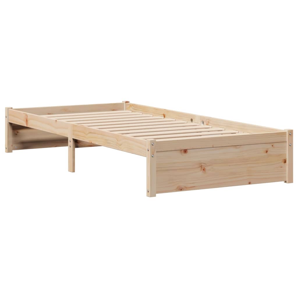 tömör fenyőfa könyvespolcos ágy matrac nélkül 75 x 190 cm