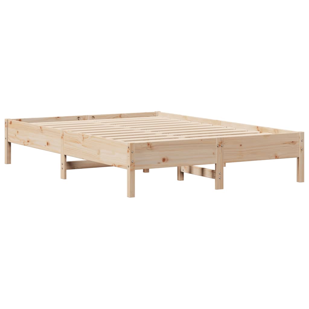 tömör fenyőfa könyvespolcos ágy matrac nélkül 120 x 200 cm