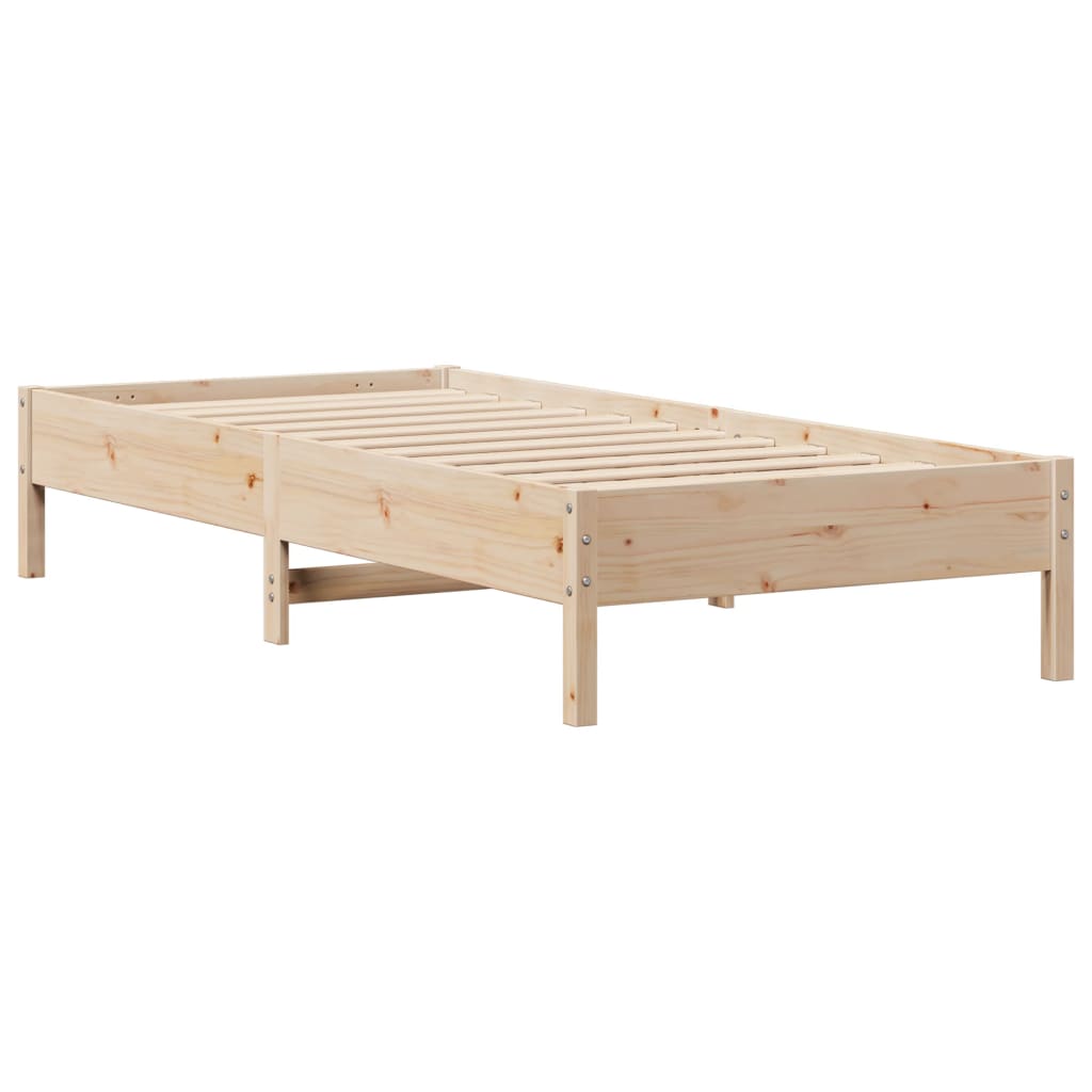 tömör fenyőfa könyvespolcos ágy matrac nélkül 75 x 190 cm