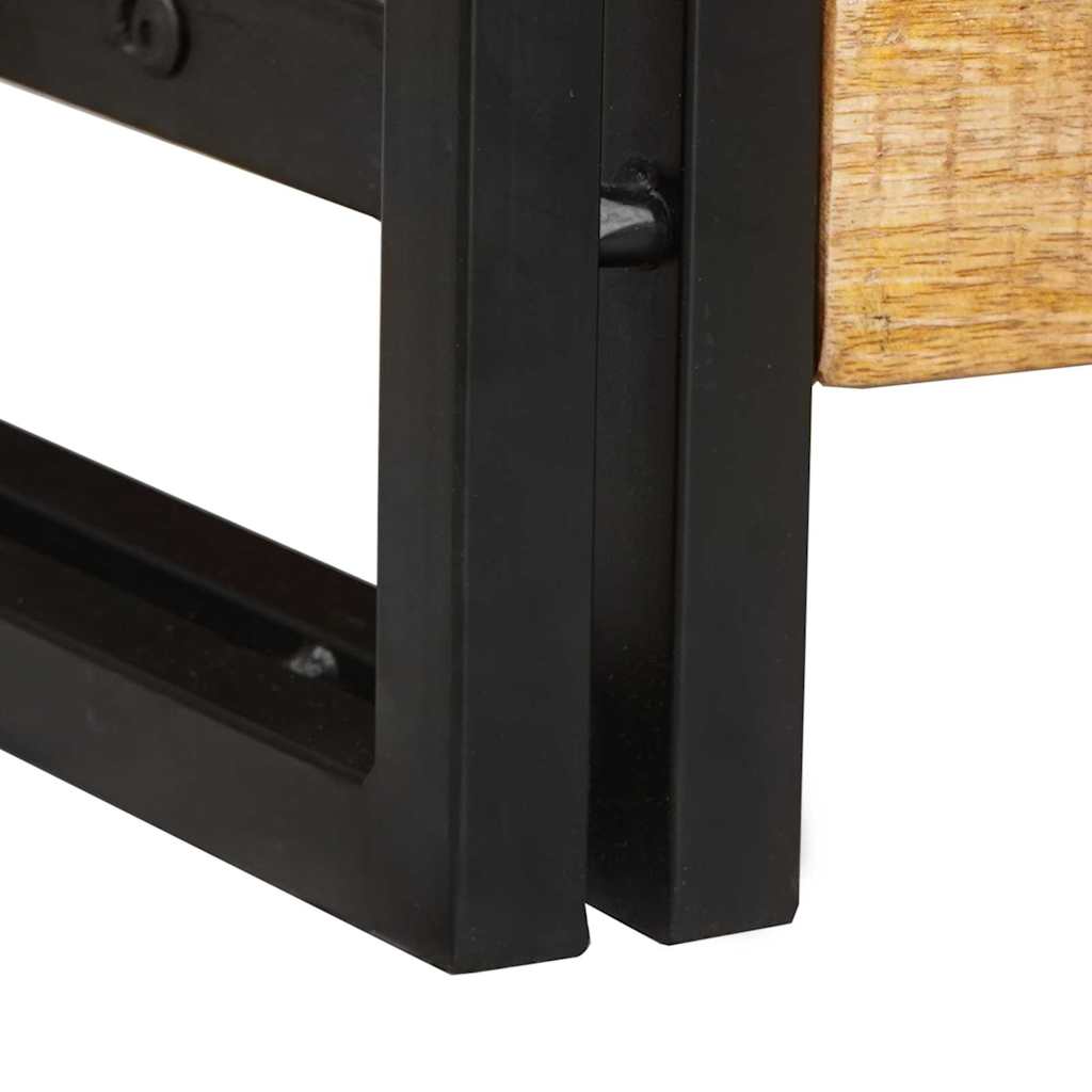 Konzolasztal 2 pcs Barna 200 x 33 x 75 cm Tömör nyers mangófa