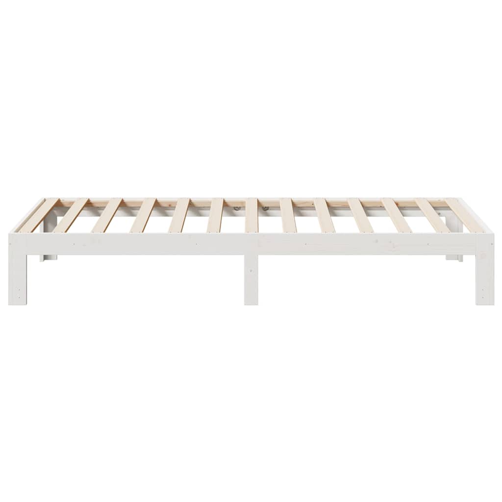 fehér tömör fenyőfa ágy matrac nélkül 90 x 200 cm