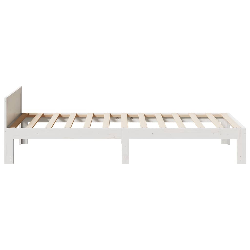 fehér tömör fenyőfa ágy matrac nélkül 90 x 200 cm