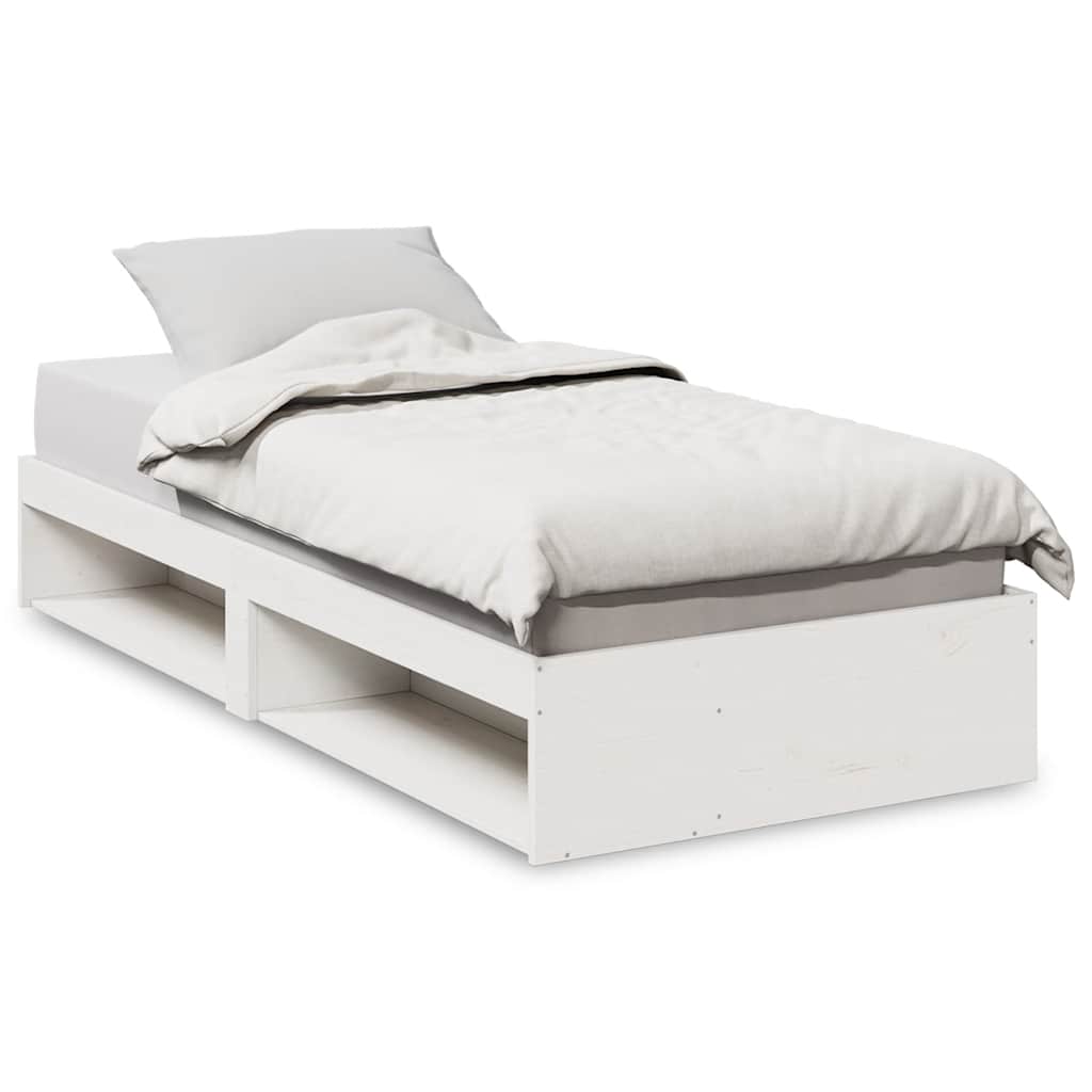 fehér tömör fenyőfa kanapéágy matrac nélkül 80 x 200 cm