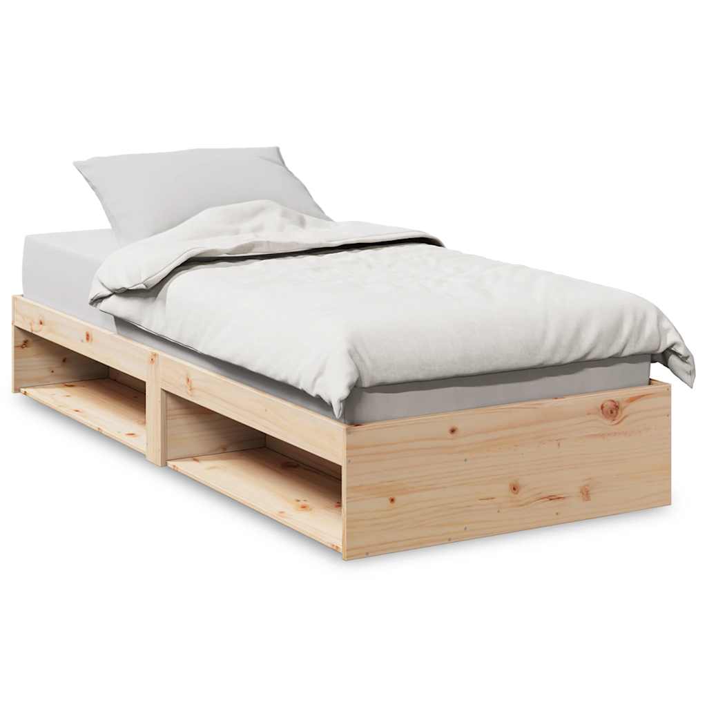 kanapéágy ágy matrac 75x190 cm tömör fa fenyőfa