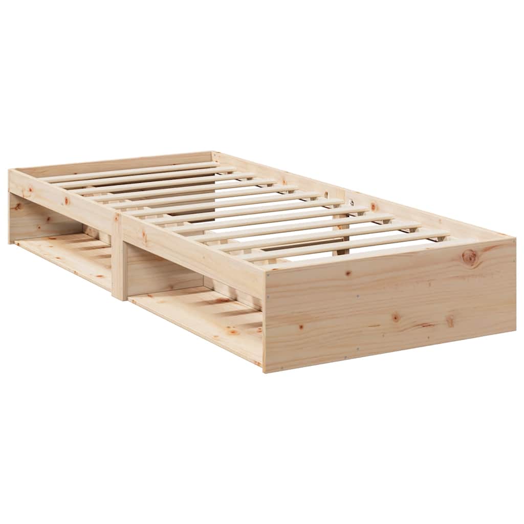kanapéágy ágy matrac 75x190 cm tömör fa fenyőfa