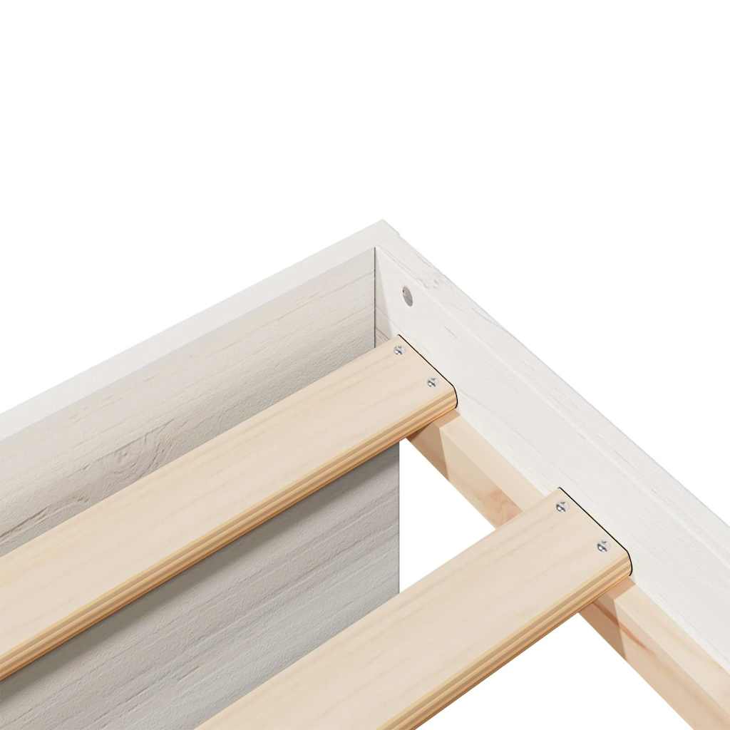 kanapéágy ágy matrac fehér 75x190 cm tömör fa fenyőfa