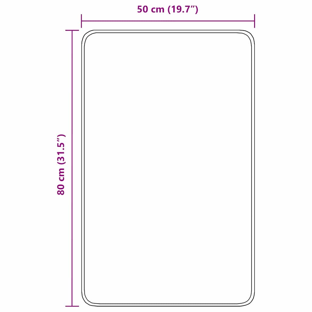 Csúszásmentes Fürdőszőnyeg Piros 50 x 80 cm PP