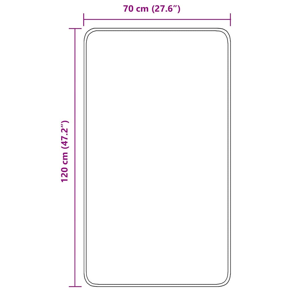Csúszásmentes Fürdőszőnyeg Kék 70 x 120 cm PP