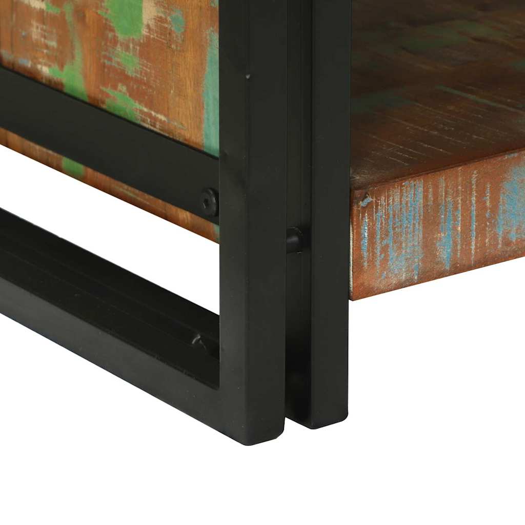 Dohányzóasztal Barna 120 x 50 x 38 cm tömör újrahasznosított fa