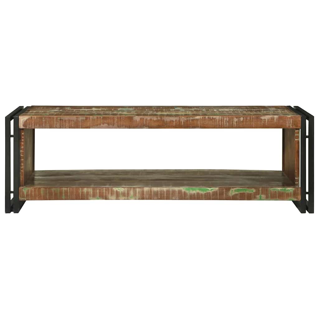 Dohányzóasztal Barna 120 x 50 x 38 cm tömör újrahasznosított fa
