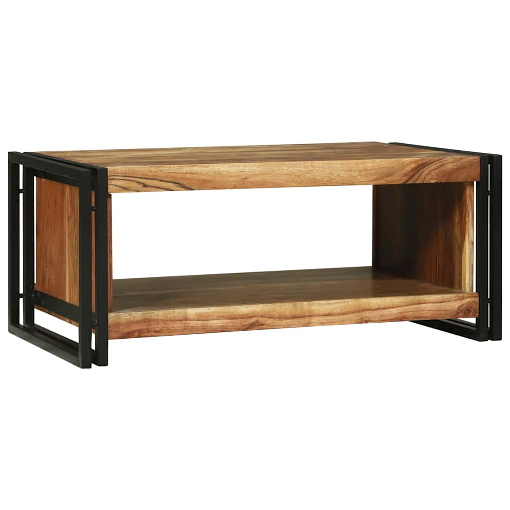 Dohányzóasztal Barna 90 x 50 x 38 cm tömör akácfa