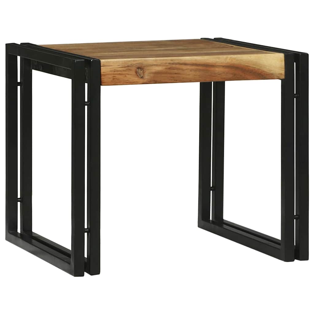 Dohányzóasztal 2 pcs Barna 48 x 40 x 40 cm tömör akácfa