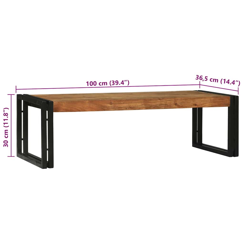 Dohányzóasztal 2 pcs Barna 48 x 40 x 40 cm tömör akácfa