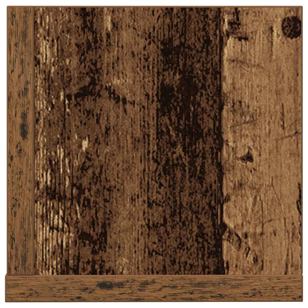 2 db antik fa színű szerelt fa fali polc 75 x 16,5 x 16,5 cm