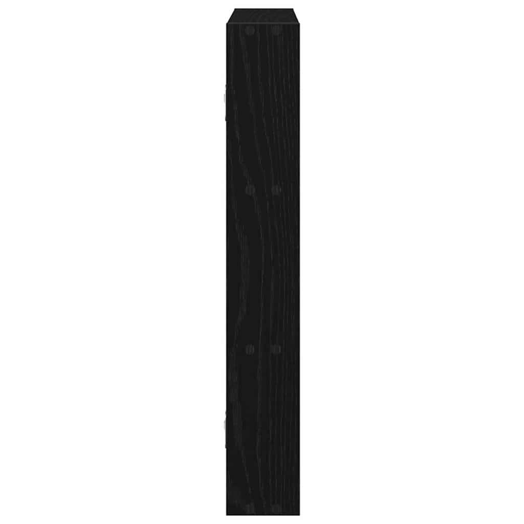 fekete szerelt fa fali polc 43 x 9 x 60 cm