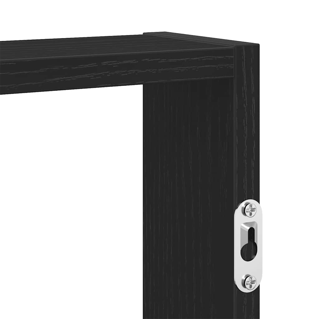 fekete szerelt fa fali polc 43 x 9 x 60 cm
