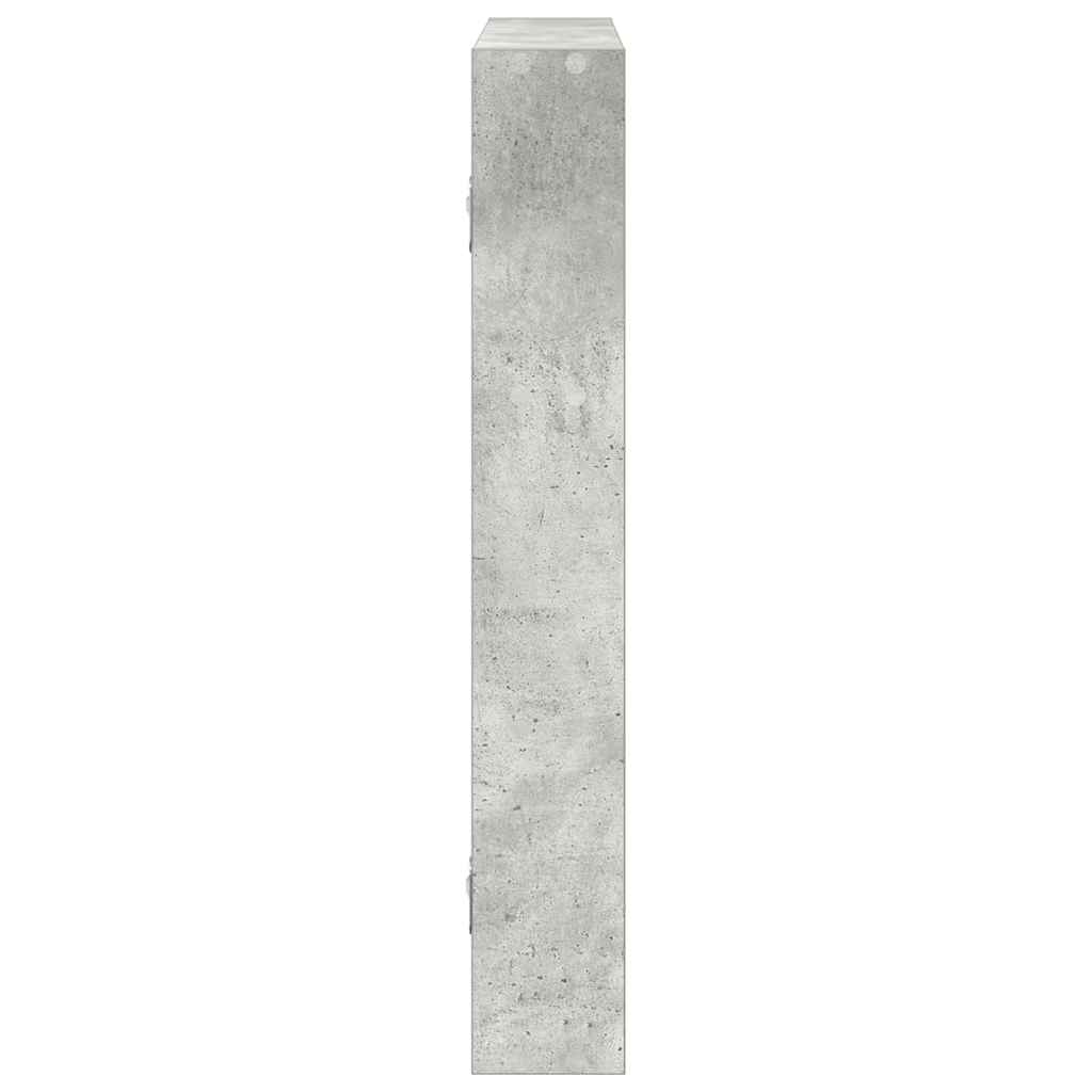 betonszürke szerelt fa fali polc 43 x 9 x 60 cm