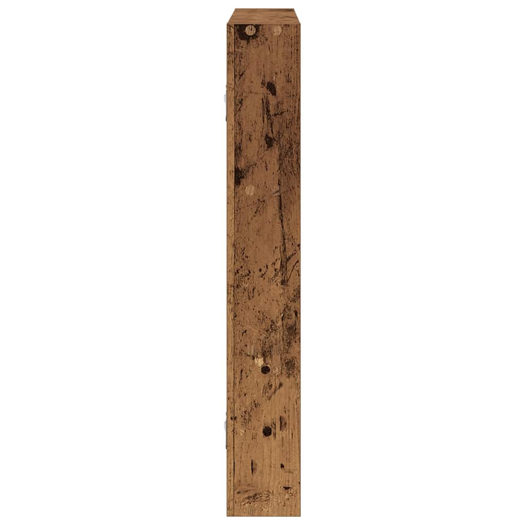 antik fa színű szerelt fa fali polc 43 x 9 x 60 cm