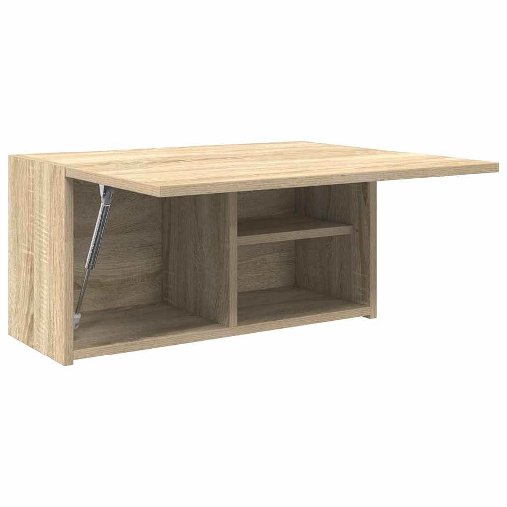 sonoma tölgyszínű szerelt fa fali fürdőszobaszekrény 60x25x30cm