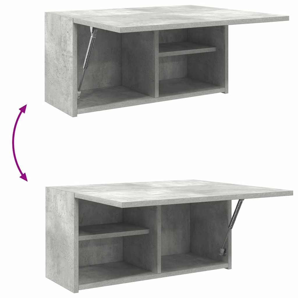 betonszürke szerelt fa fali fürdőszobaszekrény 60 x 25 x 30 cm