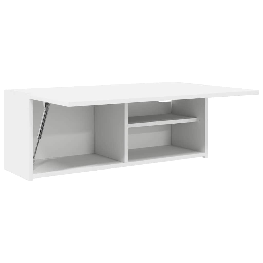 fehér szerelt fa fali fürdőszobaszekrény 80x25x30 cm