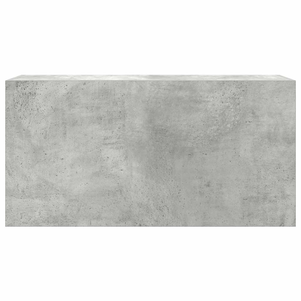 betonszürke szerelt fa fali fürdőszobaszekrény 80 x 25 x 40 cm