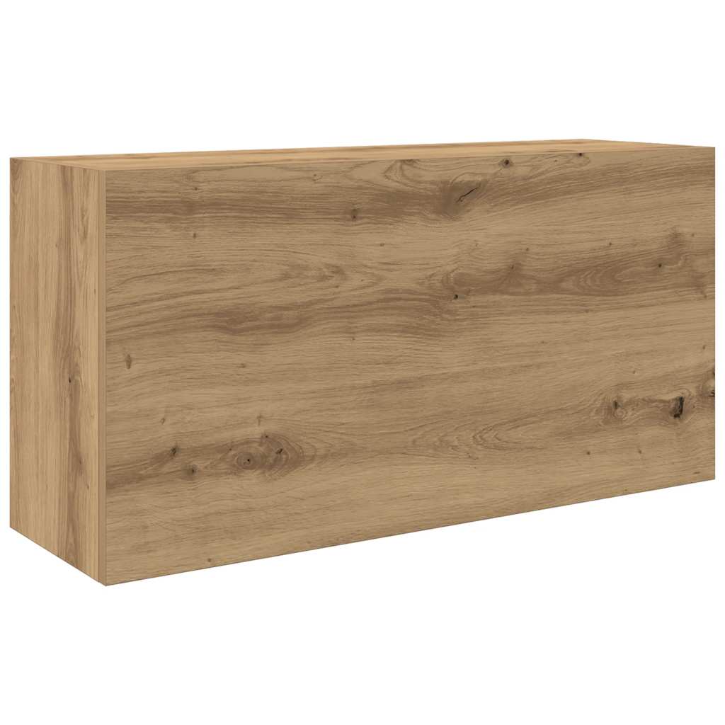 kézműves tölgy szerelt fa fali fürdőszobaszekrény 80x25x40 cm