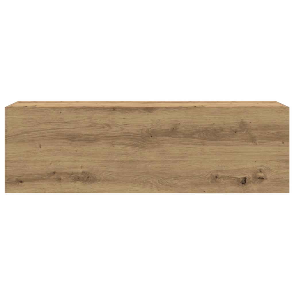 kézműves tölgy szerelt fa fali fürdőszobaszekrény 100x25x30 cm