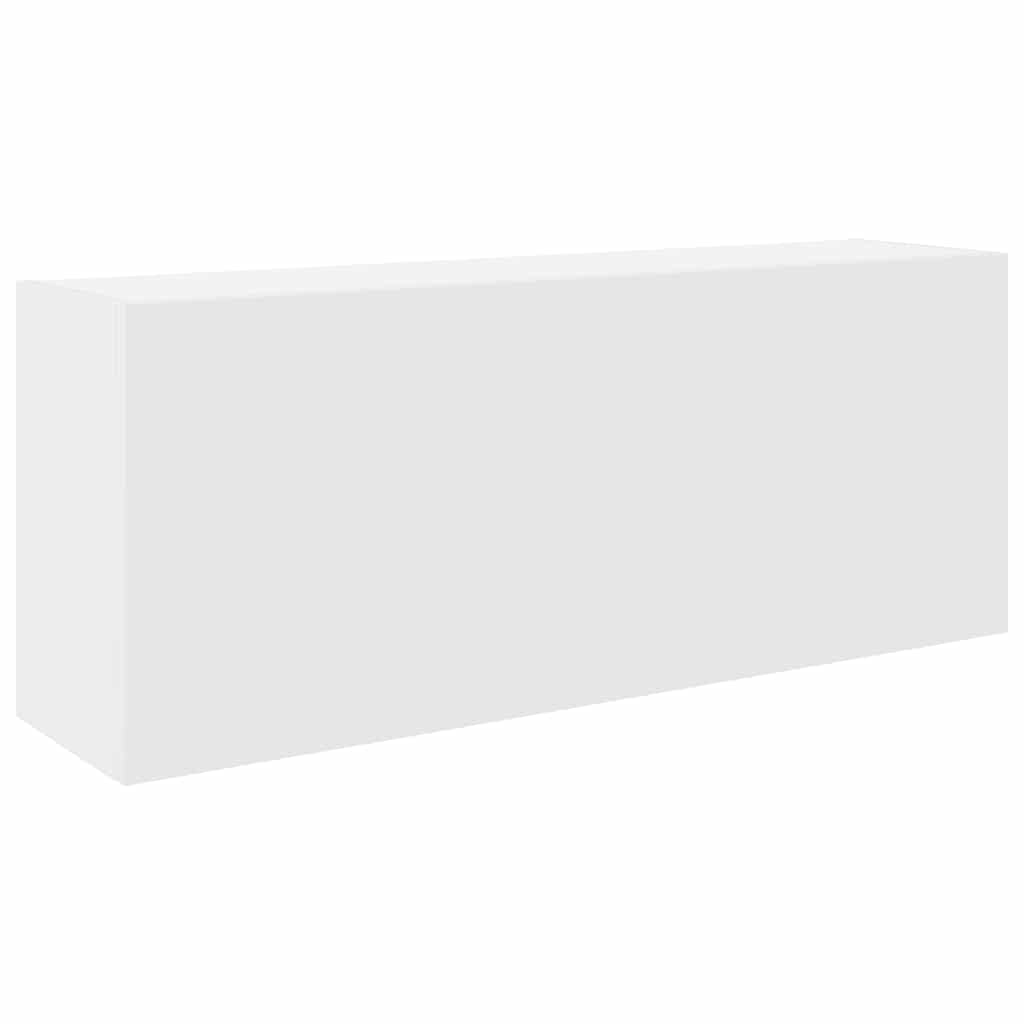 fehér szerelt fa fali fürdőszobaszekrény 100x25x40 cm