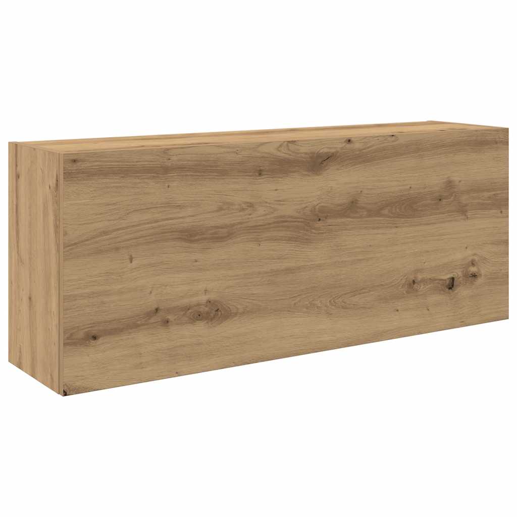 kézműves tölgy szerelt fa fali fürdőszobaszekrény 100x25x40 cm