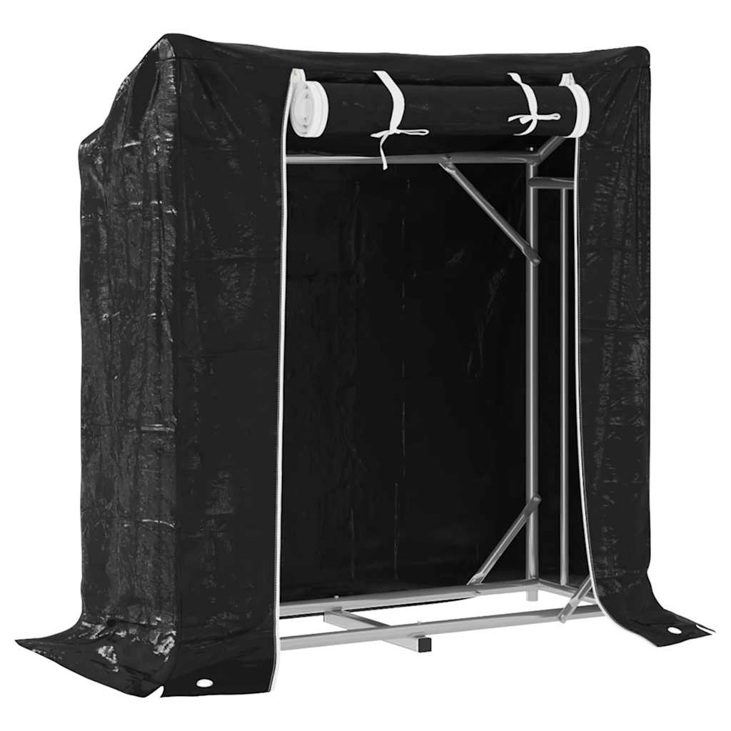 Tűzifa állvány esővédővel 100,5x40,5x110,5 cm horganyzott acél