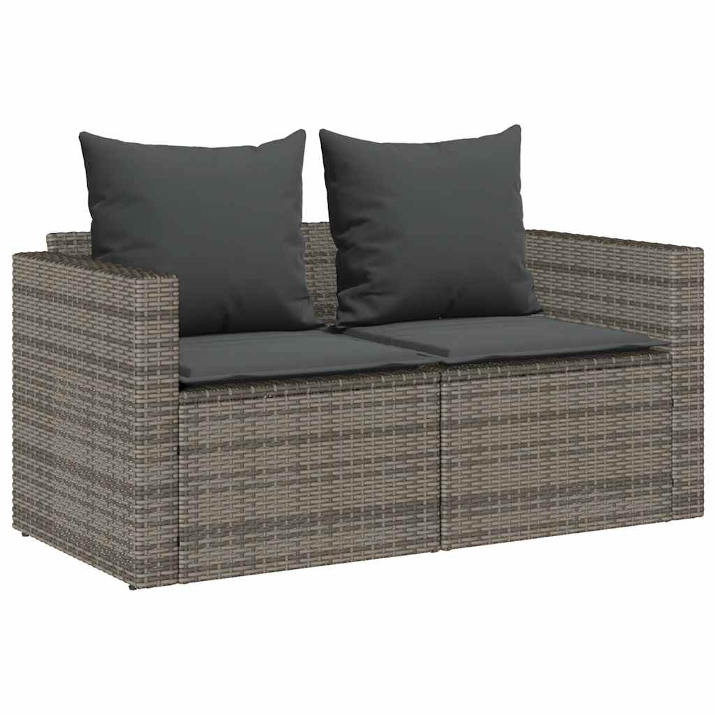 5 részes polyrattan kerti kanapé garnitúra párnákkal stackable