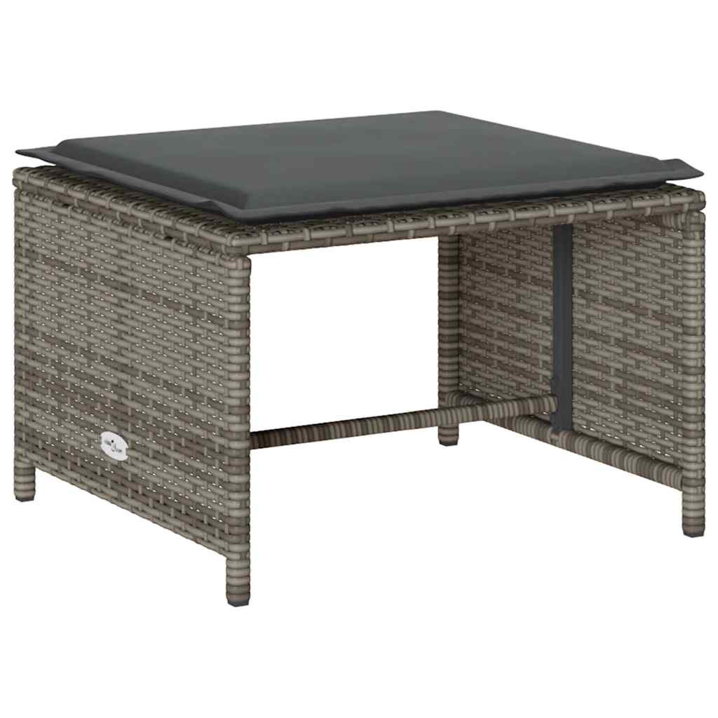 5 részes polyrattan kerti kanapé garnitúra párnákkal stackable