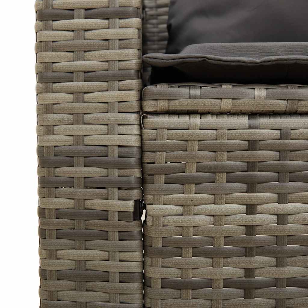 5 részes polyrattan kerti kanapé garnitúra párnákkal stackable
