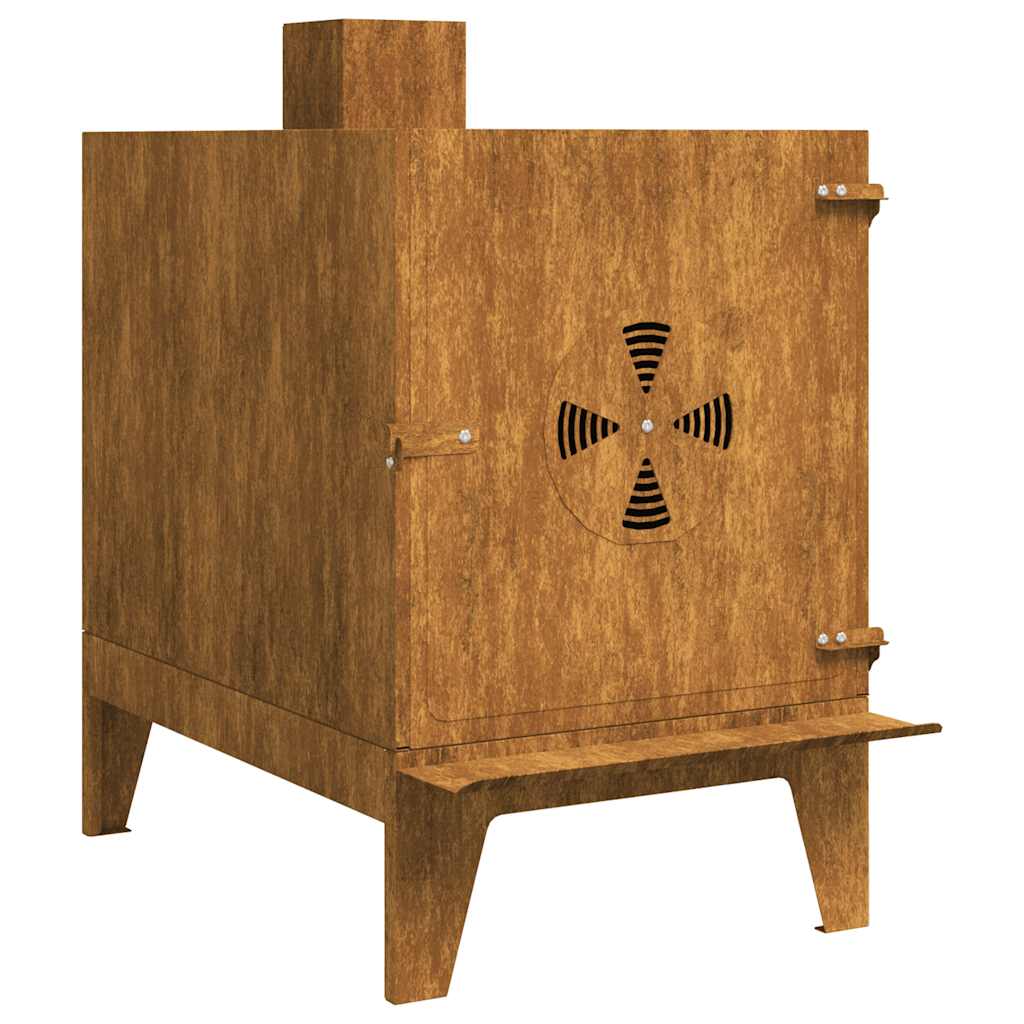 kemping tűzhely 35x50x60 cm Corten acél