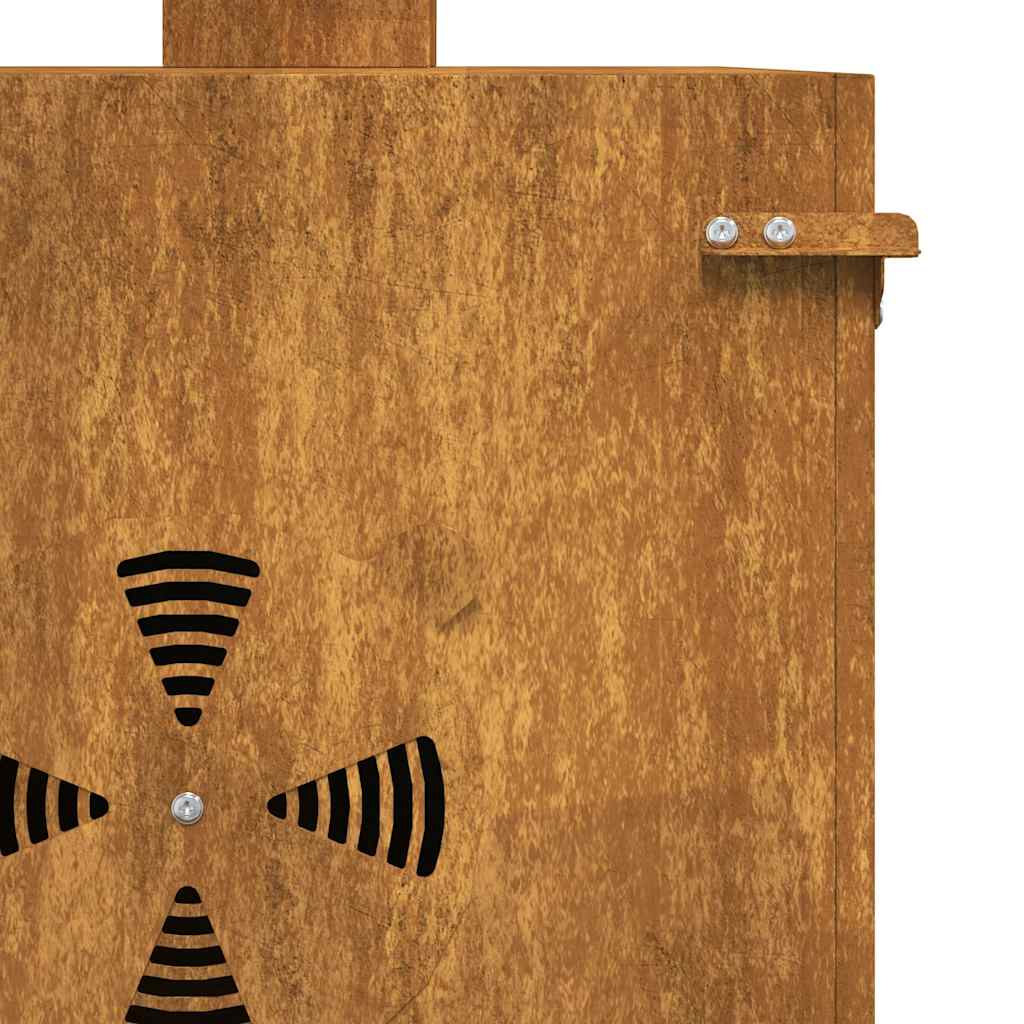 kemping tűzhely 35x50x60 cm Corten acél