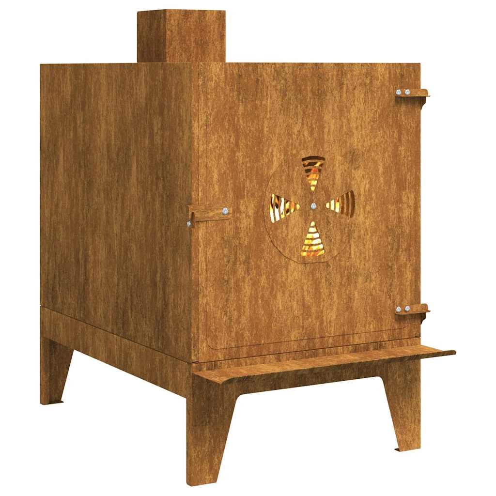 kemping tűzhely 35x50x60 cm Corten acél