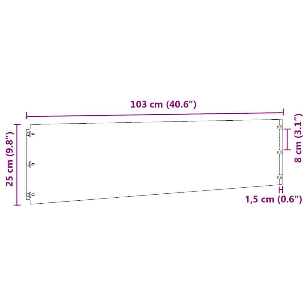 10 db olajzöld hidegen hengerelt acél gyepszegélyek 25x103 cm