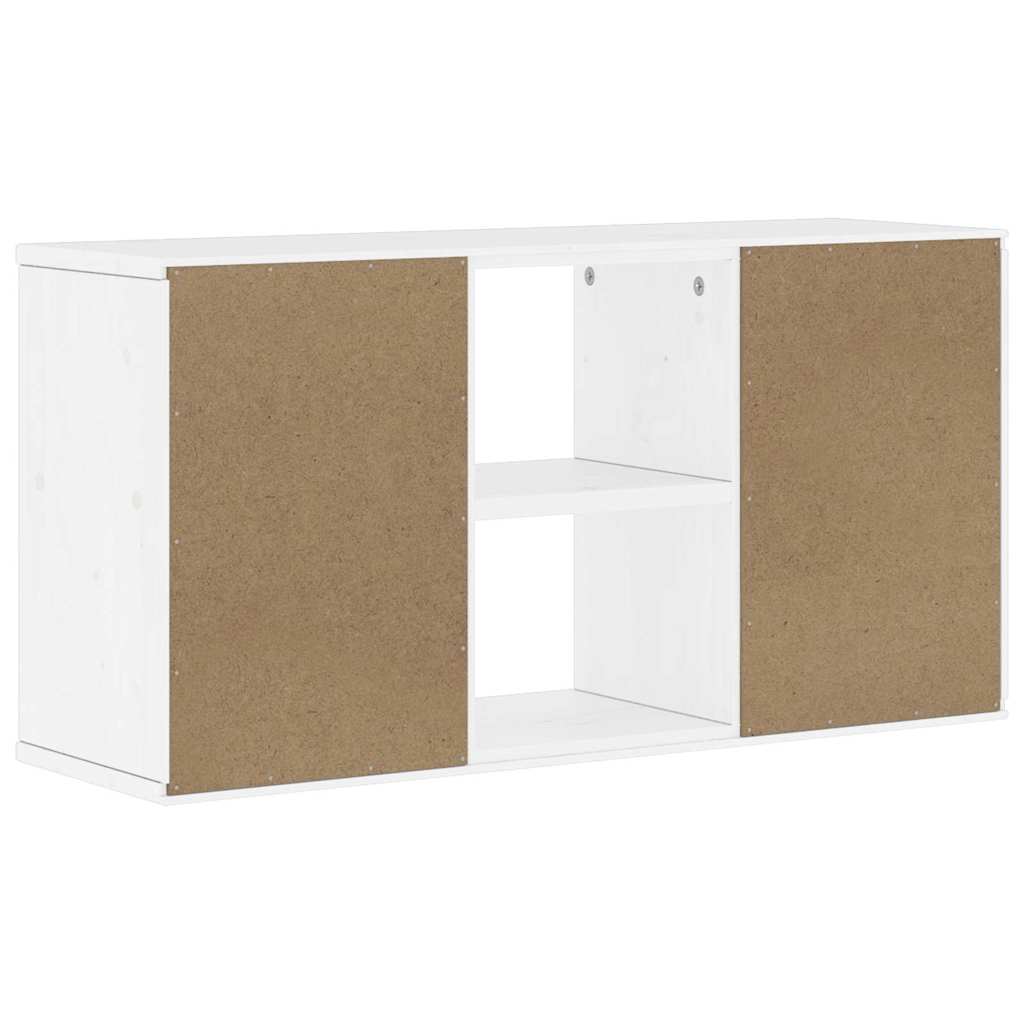 ODDA tömörfa fenyőfa TV szekrény fehér 79x24x40 cm