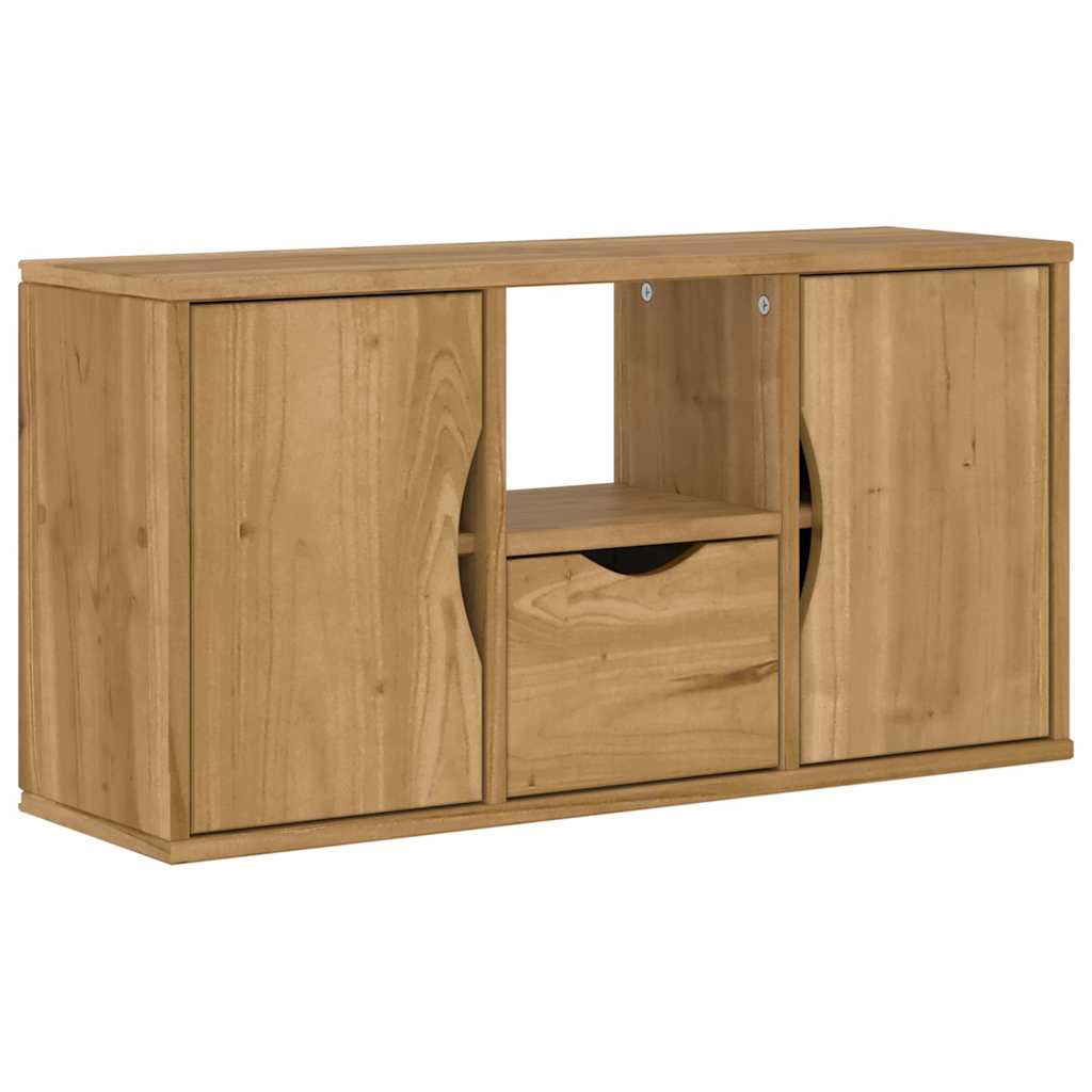 ODDA tömörfa fenyőfa TV szekrény fiókkal 79x24x40 cm