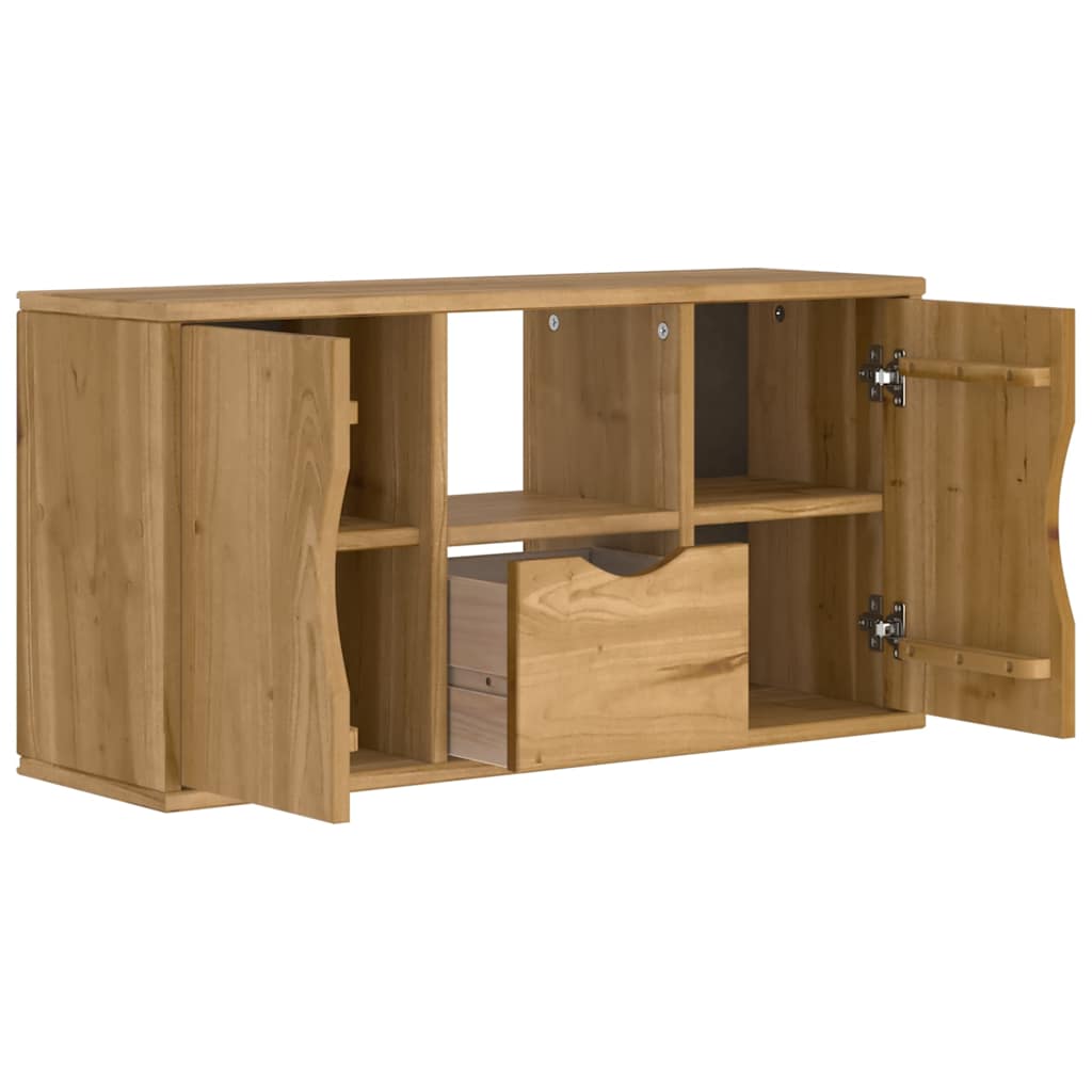 ODDA tömörfa fenyőfa TV szekrény fiókkal 79x24x40 cm